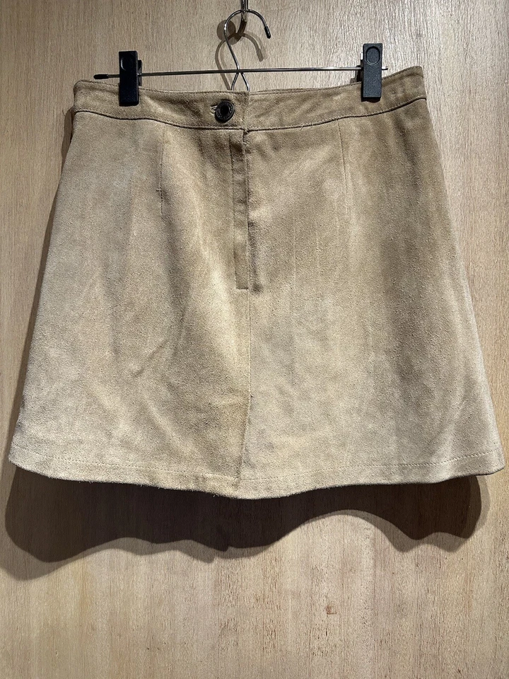 Mujer Top Shop Gamuza Tostado Falda Bolsillo EE. UU. 8 Foto 2 de 4