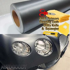 84" x 60" Gray Brushed Aluminum Vinyl Film Wrap Sticker Decal Air Bubble Free