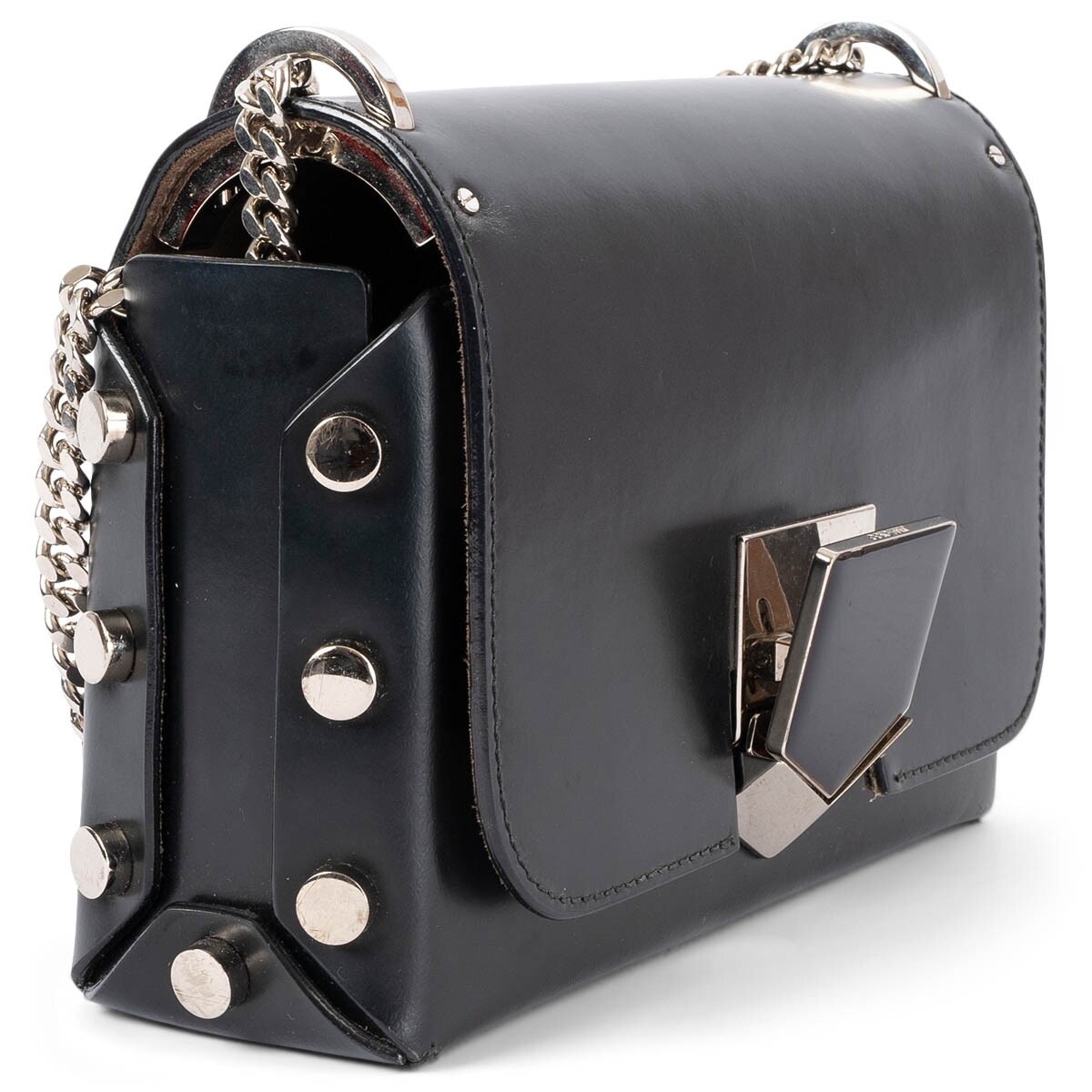 68855 auth JIMMY CHOO black leather LOCKETT PETITE Shoulder Bag | eBay