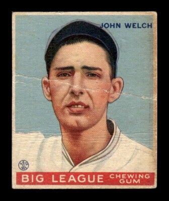 JOHN WELCH 1933 GOUDEY #93 - GOOD - EXACT SCAN - LOW GRADE SET FILLER