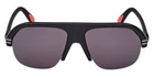 Moncler Lodge ML0267 01A Black Aviator Half Rim Sunglasses Frame 57-16-145 sd*