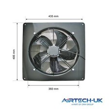 Plate Axial Extractor Ventilation Blower plate type Fan 350MM