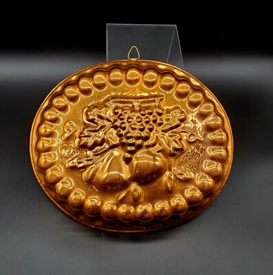 Large Copper Mold Oval With Fruit Decorative Wall Hanging