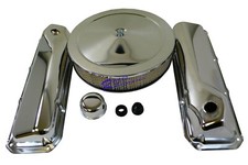 Ford Chrome Steel Engine Dress Up Kit 351c 351m 400 Cleveland Air Cleaner Tall