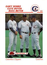 1991 Line Drive AAA #125 Gary Denbo / Clete Boyer / Russ Meyer