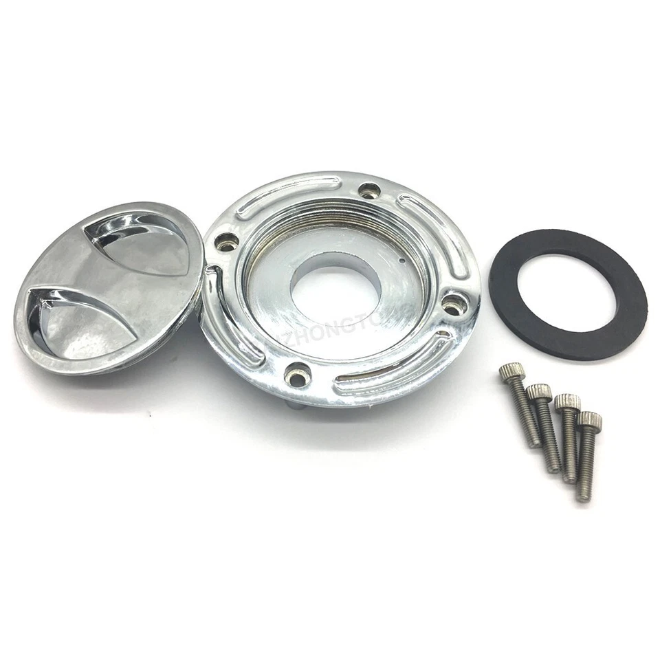 Tapa de tanque de combustible plateada sin llave apta para Suzuki GSXR600 GSXR750 GSXR1000 1996-2007 Foto 2 de 3