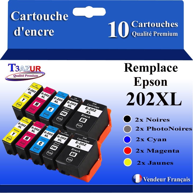 Cartouches Epson XP-6000 XP-6005 compatibles multipack 202XL encre