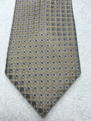 TASSO ELBA MENS TIE BEIGE WITH BLUE 3.5 X 60