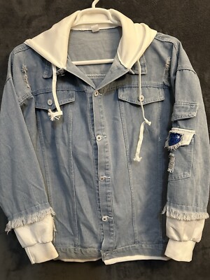 Naruto Anime Women s Jean Jacket  Hoodie  Size XL