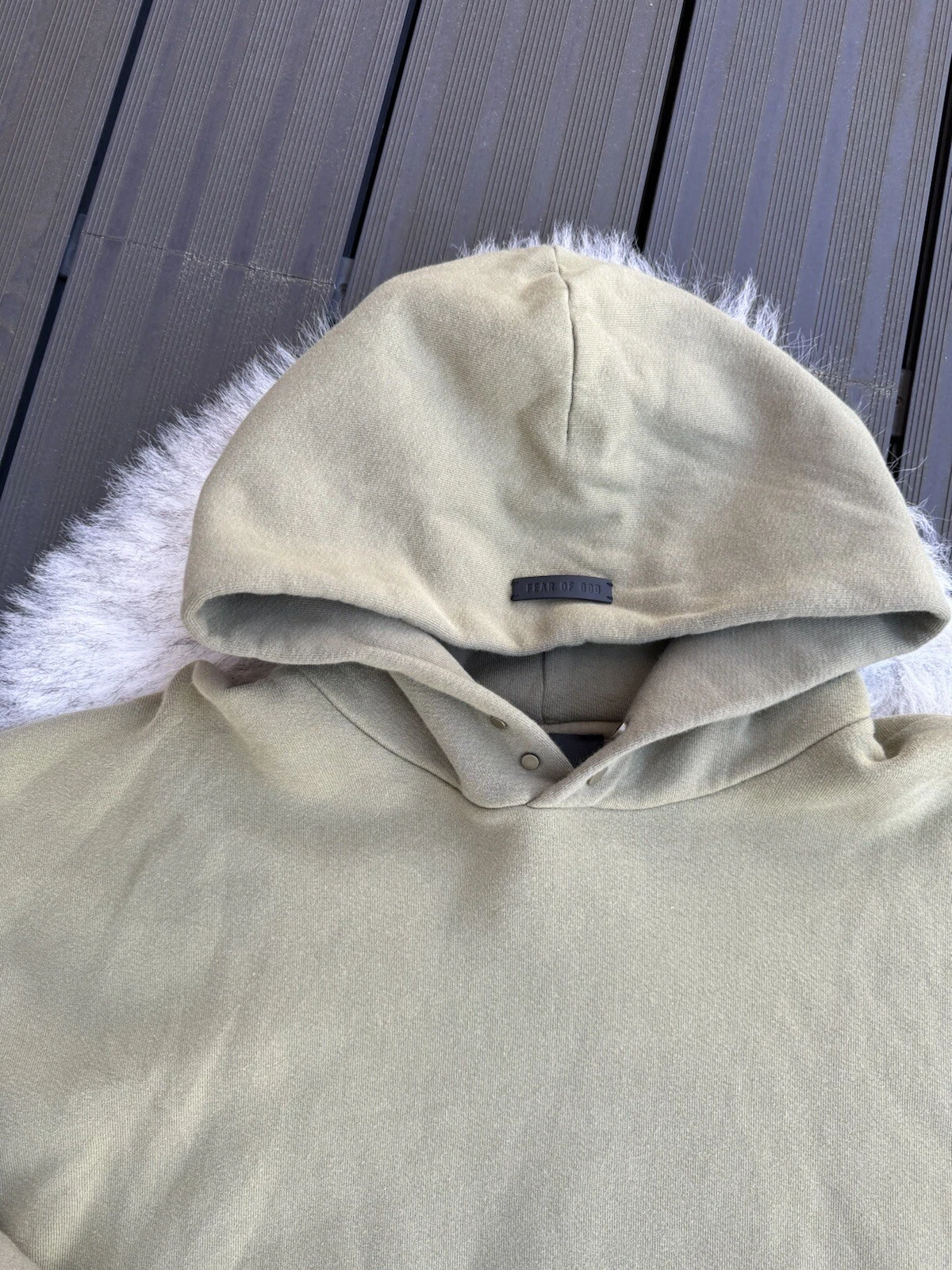 Felpa con cappuccio Fear of God FG7C 'Vintage Army' Verde Taglia Medium M Cappuccio Prezzo consigliato £600