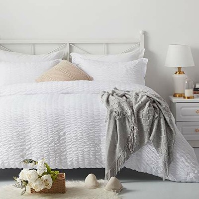 NexHome Duvet Cover Set King Size White Seersucker 100% Washed (KingWhite) eBay NexHome Duvet Cover Set King Size White Seersucker 100% Washed (KingWhite) eBay