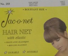 Jac-O-Net Bouffant Invisible retro very thin fine Hair Net grey