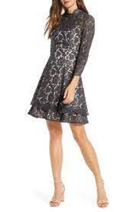 Eliza j lace top fit and flare