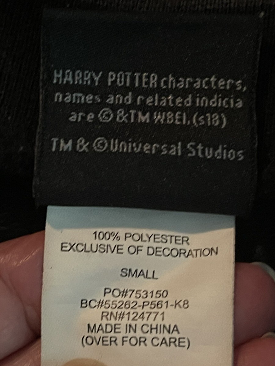 Harry Potter Gryffindor Jacket Mens S Universal Studios Black Zip