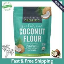 Viva Naturals Organic Coconut Flour (4 lbs) - Gluten Free Flour Substitute !!!!!