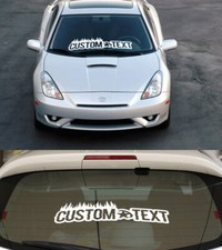 Custom Text Personalized Import Windshield Decal Sticker Jdm Kdm Usdm Euro Yy3 Custom Text Personalized Import Windshield Decal Sticker Jdm Kdm Usdm Euro Yy3