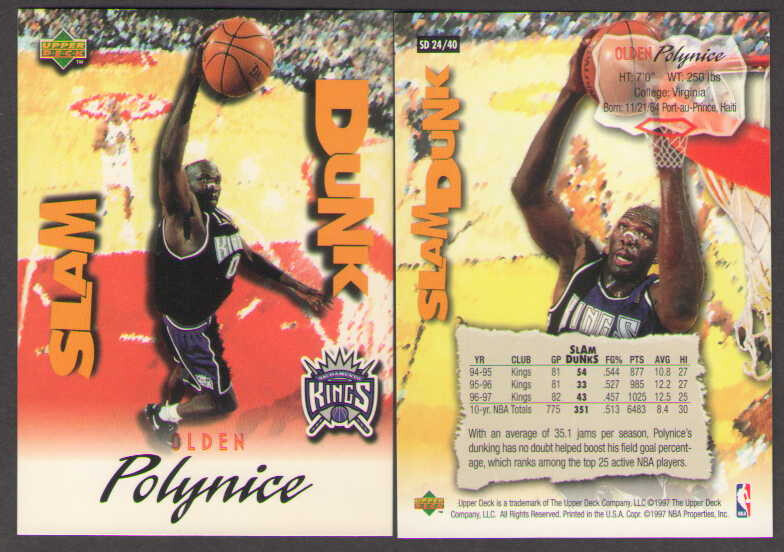 1997 Upper Deck Nestle Slam Dunk #24. Olden Polynice | eBay