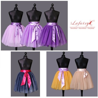 Petticoat Tüllrock Reifrock Tutu Damen Ballettrock Unterrock Gr.32 Bis 58 20LF E - Foto 8