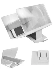 8Inch Folding Mobile Phone HD Screen Magnifier Screen Amplifier Stand - White