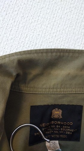 NEIGHBORHOOD Military Cotton Jacket Vietjean Embroidery Cat Eye Button Men S-M. - Picture 13 of 13