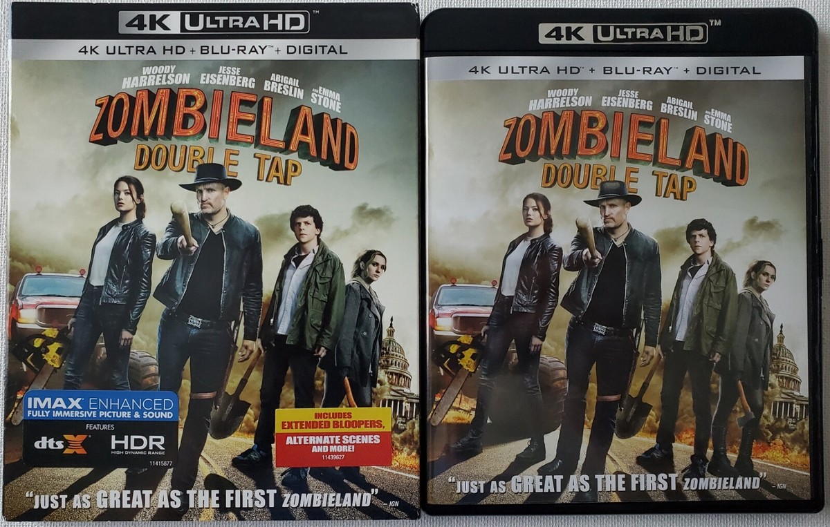 ZOMBIELAND: DOUBLE TAP 4K ULTRA HD BLU RAY 2 DISC SET + RARE OOP
