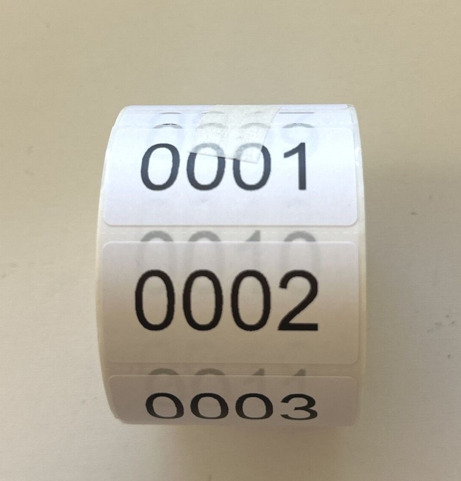 5000 Labels Consecutive Number Inventory Stickers Labels 2