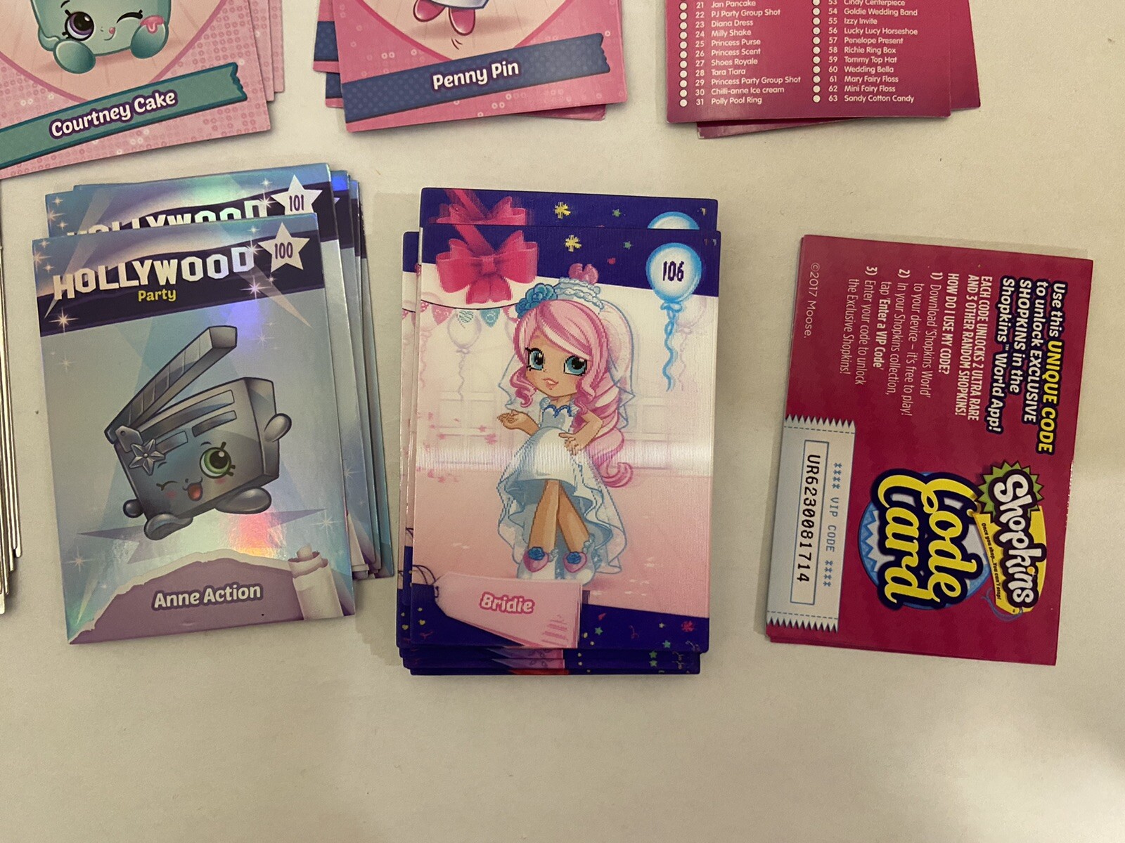 SHOPKINS Season 7 Collector Cards- Nearly complete set- 111 cards