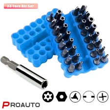 33pcs Screwdriver Bit Set Hex Head Drill Bit Set with 1/4" Extension Bit Holder