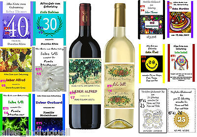 8 Individuell Personalisierte Wein Etiketten Zum Runden Geburtstag U A Ebay