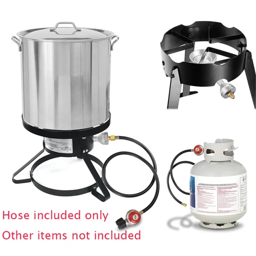 Verstellbarer Propangasregler Schlauch BBQ Grill Brenner Tank & 5 Fuß Schlauch 20 PSIG - Bild 3 von 12