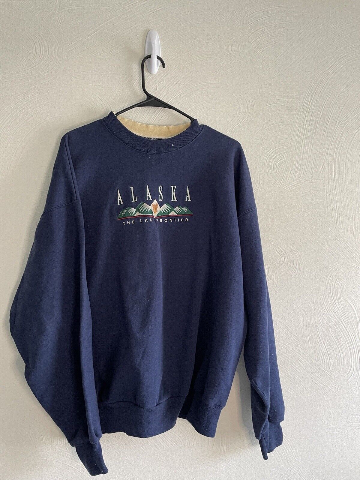 VTG 90s Alaska Sweatshirt Mens L Blue The Last Fr… - image 1