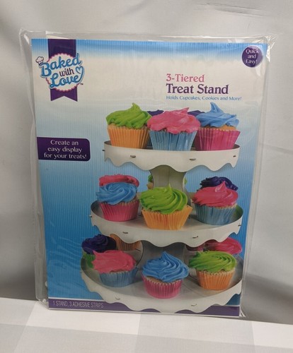 New 3-Tier White Round Cupcake Stand Dessert Pastry Display Tower Holder Sweets - Picture 3 of 4