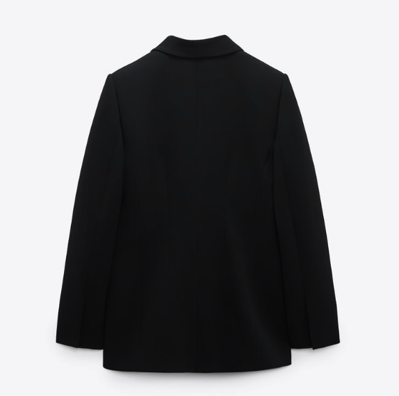 ZARA ウールジャケット EUR S ZARA NEW WOMEN DINNER TUXEDO JACKET BLAZER BLACK 2761/240