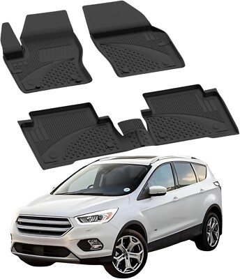 Floor Mats for Ford Kuga 2013-2019 | Custom Fit Floor Liner for Cars Black 4.5D