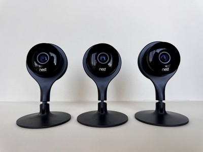 Google Nest Cam Indoor Smart Security Camera, 3 Pack, Model NC1104US