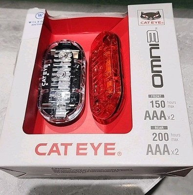 CatEye Omni 3 F/R Set TL-LD135 Fahrradbeleuchtung und Reflektoren Neu & Kostenlose Lieferung