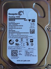 Seagate 3TB 3.5" SATA Hard Drive (ST3000DM001) 7200 RPM - Good SMART / Wiped