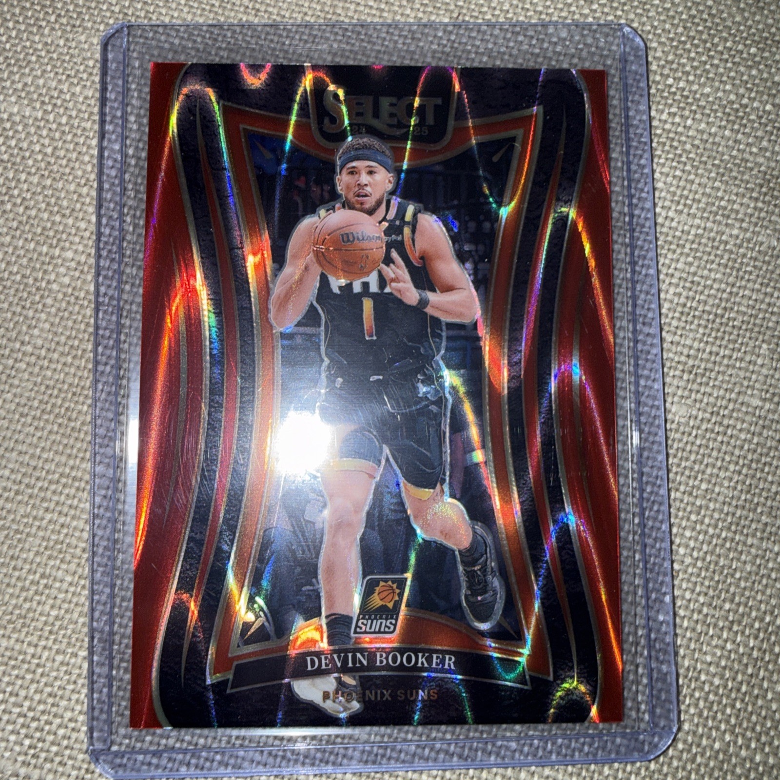 2024-25 Panini Select - Mezzanine Devin Booker #358 Red Tectonic Prizm /65