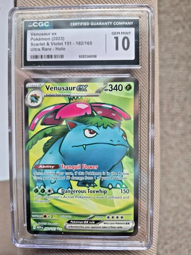 Venusaur ex 2023 Scarlet & Violet 151-182/165 Ultra Rare Holo CGC GM MNT 10