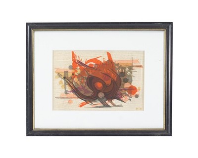 Hodaka Yoshida Abstract Japanese Woodblock Print