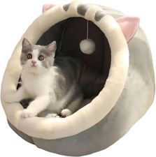 Cat Bed for Indoor Cats Cat Cave Bed Cat House Cat Tent Hideaway Pod for Indoor