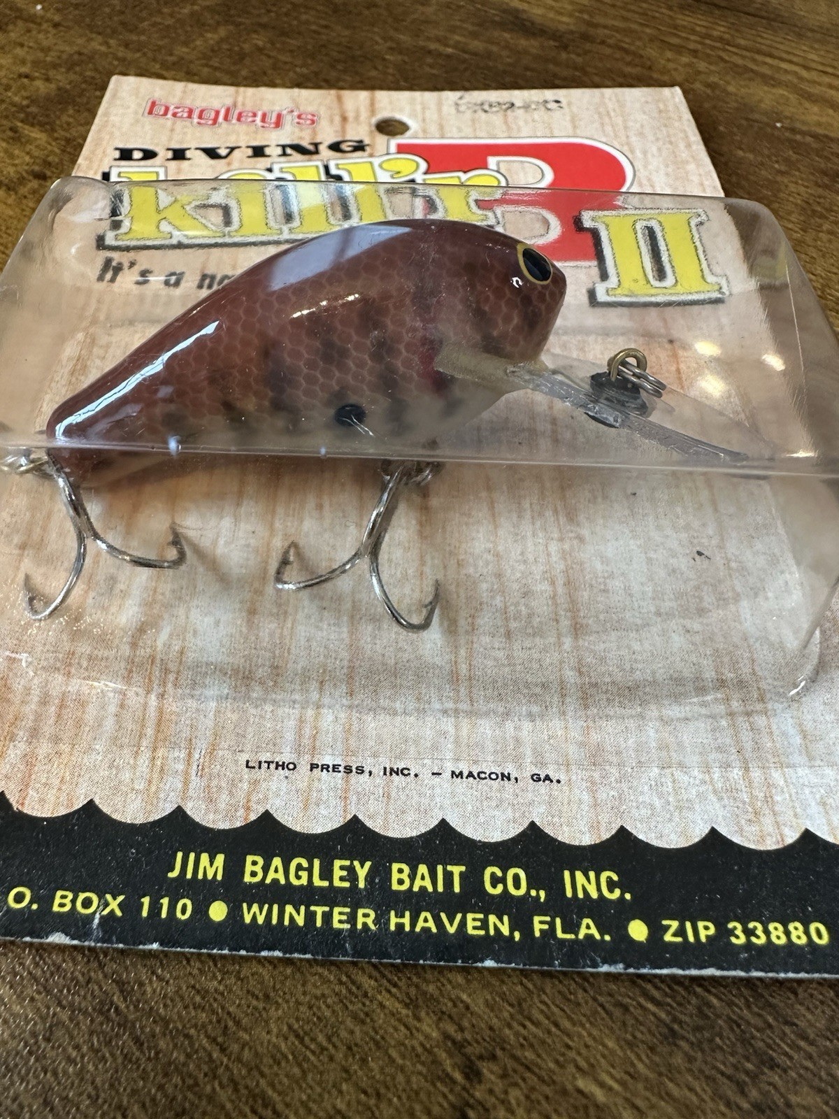 Vintage All Brass Bagley Diving Killer B2 DKB2-DC Dark Crayfish NIP