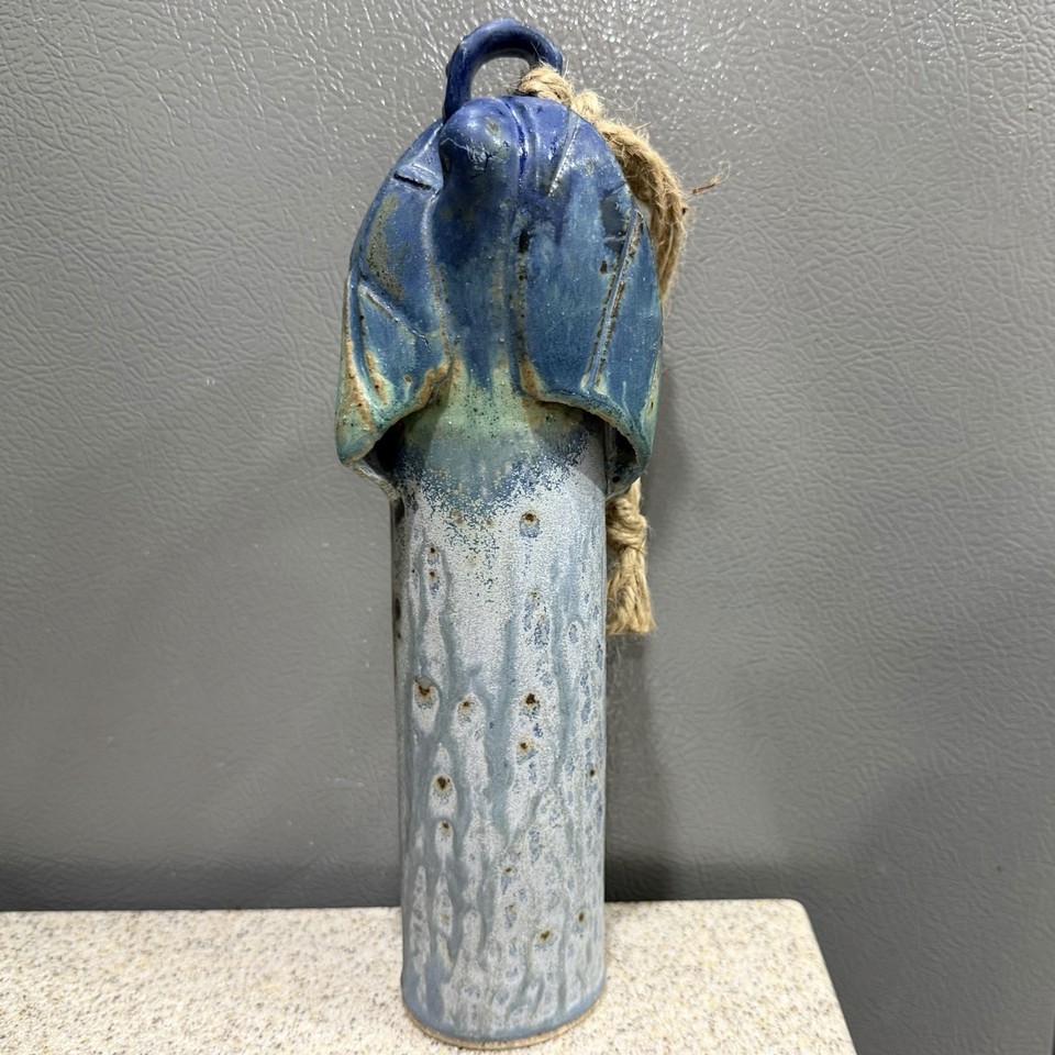 Vtg Handmade Studio Art Pottery Signed Hanging Organic Statement Piece 10.25”
