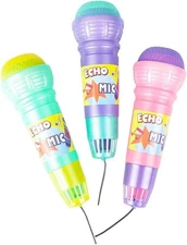 Rhode Island Novelty 10 Inch Echo Microphone, Single Unit, Assorted Multicolor 