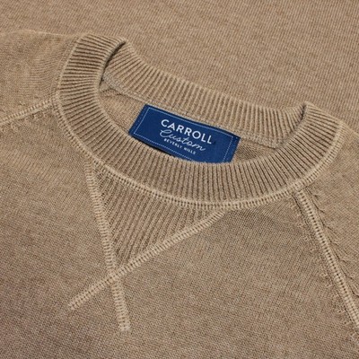 Alan Paine for Carroll Custom NWD Farringdon Raglan Sweater Size 50 (US M) Beige