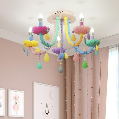 Colorful  Crystal Ceiling Light for Kids Room & Nursery