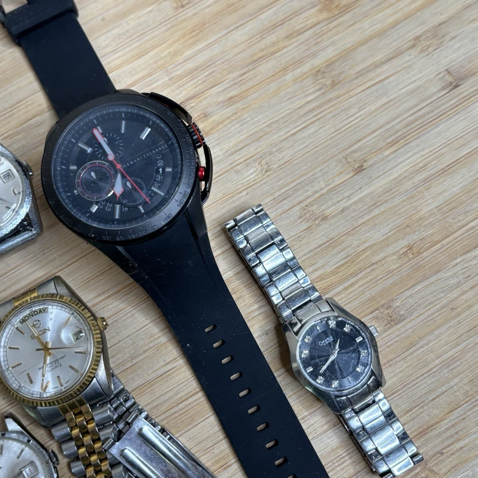 Untested Vintage Mens Watch Lot - Timex Casio Elgin Hilton Fossil Caravelle - Image 2 of 4