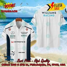 F1 Team 2024 Williams Racing Personalized Name Hawaiian Shirt