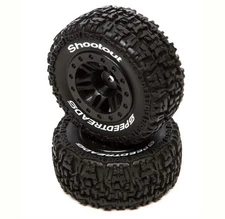 Duratrax DTXC2931 SpeedTreads Shootout F/R Blk Mtd 2 Traxxas Slash ECX 4X4 Tire