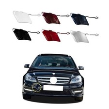 Car Front Bumper Tow Hook Cover Compatible with White Right Passenger Side